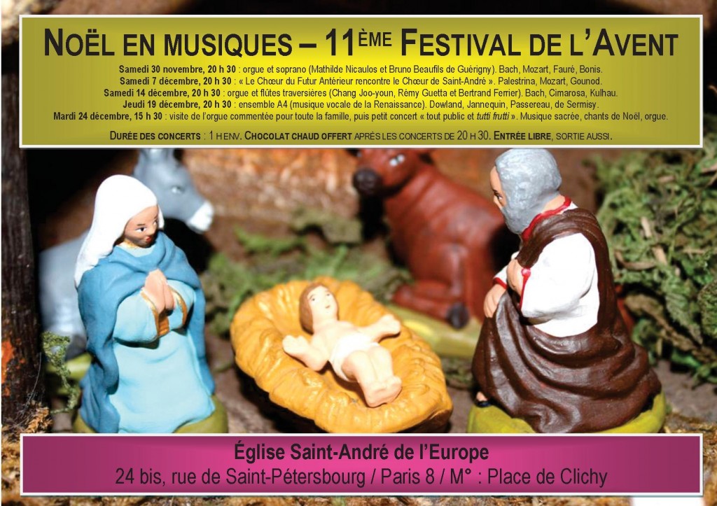 Affiche concerts de Noël 2013