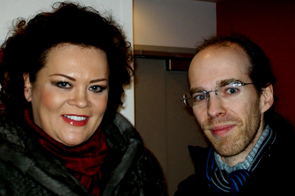 Violeta Urmana et Bertrand Ferrier (Salle Pleyel, 6 janvier 2013). Photo : Josée Novicz