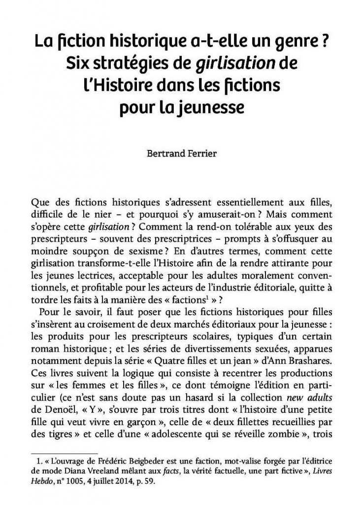 Début article fictions historiques