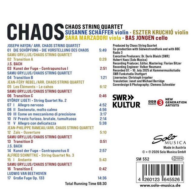 Chaos String Quartet, « Chaos » (Solo Musica) – 2/7