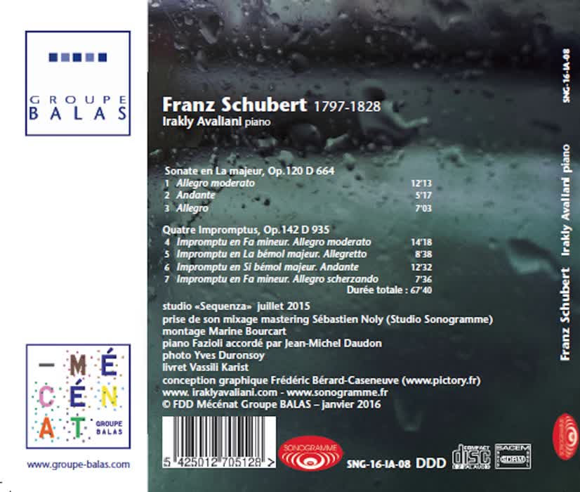 Irakly Avaliani joue Franz Schubert posthume (Sonogramme) – 2/6